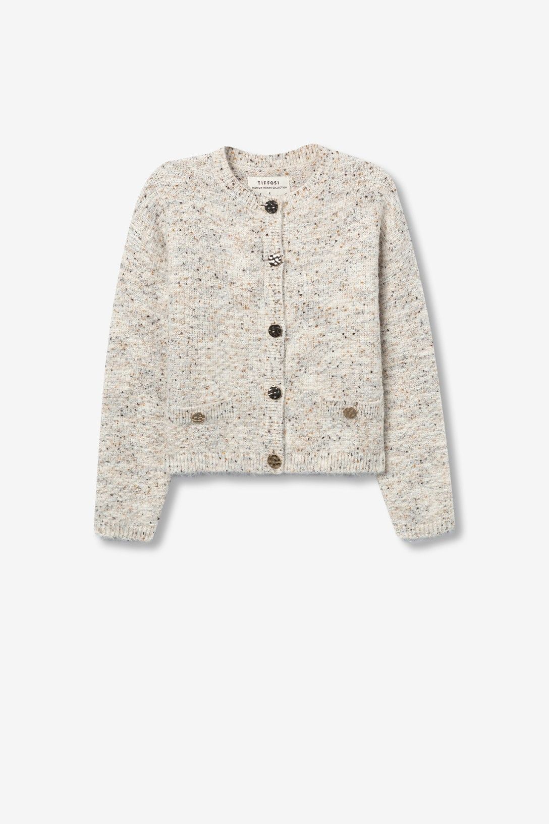 Cardigan donna Diadem Tiffosi - vista completa maniche lunghe e vestibilità regolare