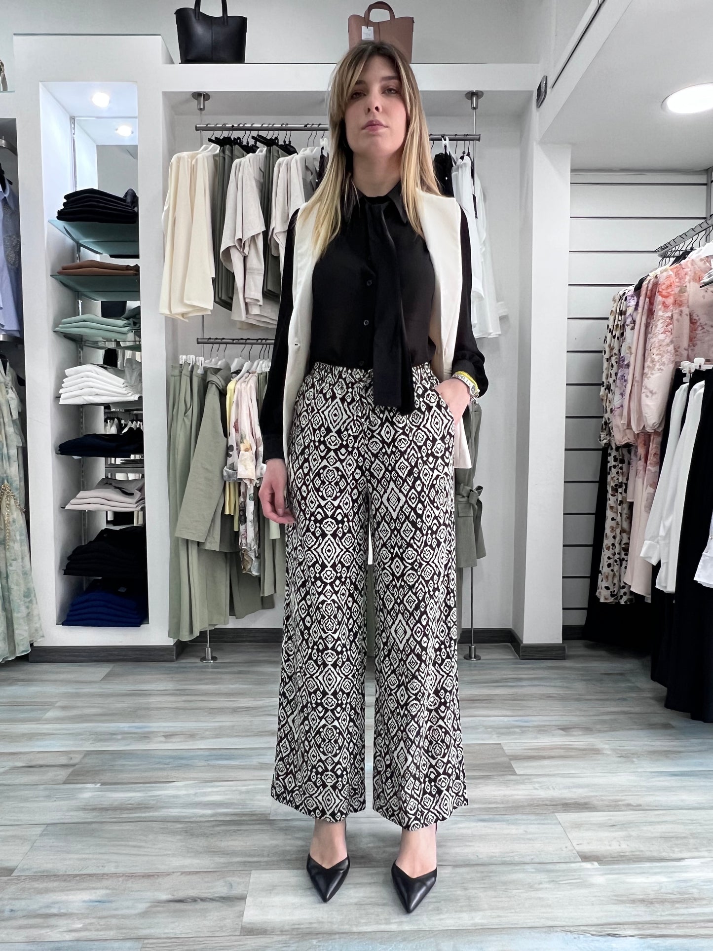 Pantalone Palazzo | Linno | Lino & Viscosa