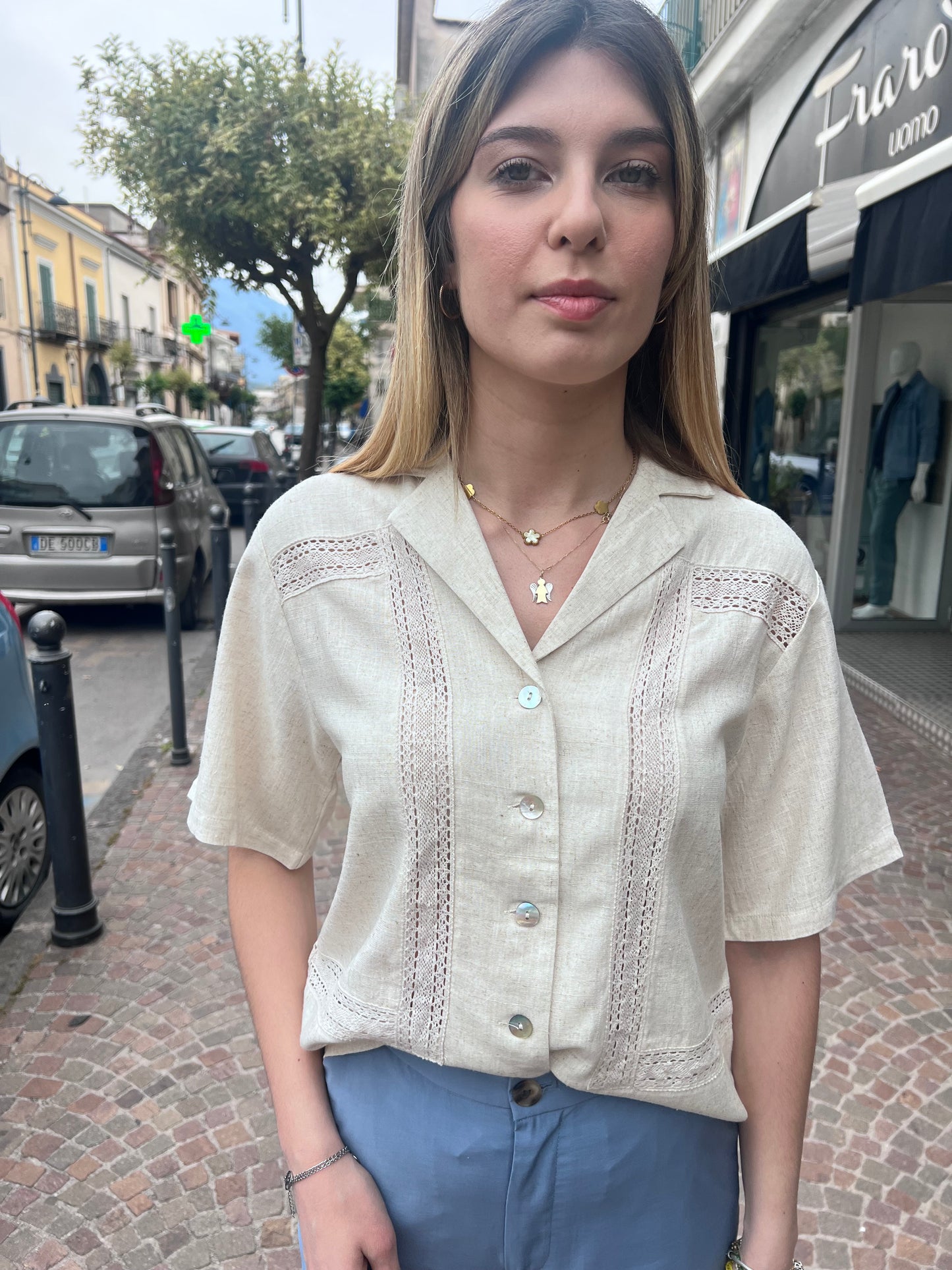 Camicia in Viscosa & Lino| Miru
