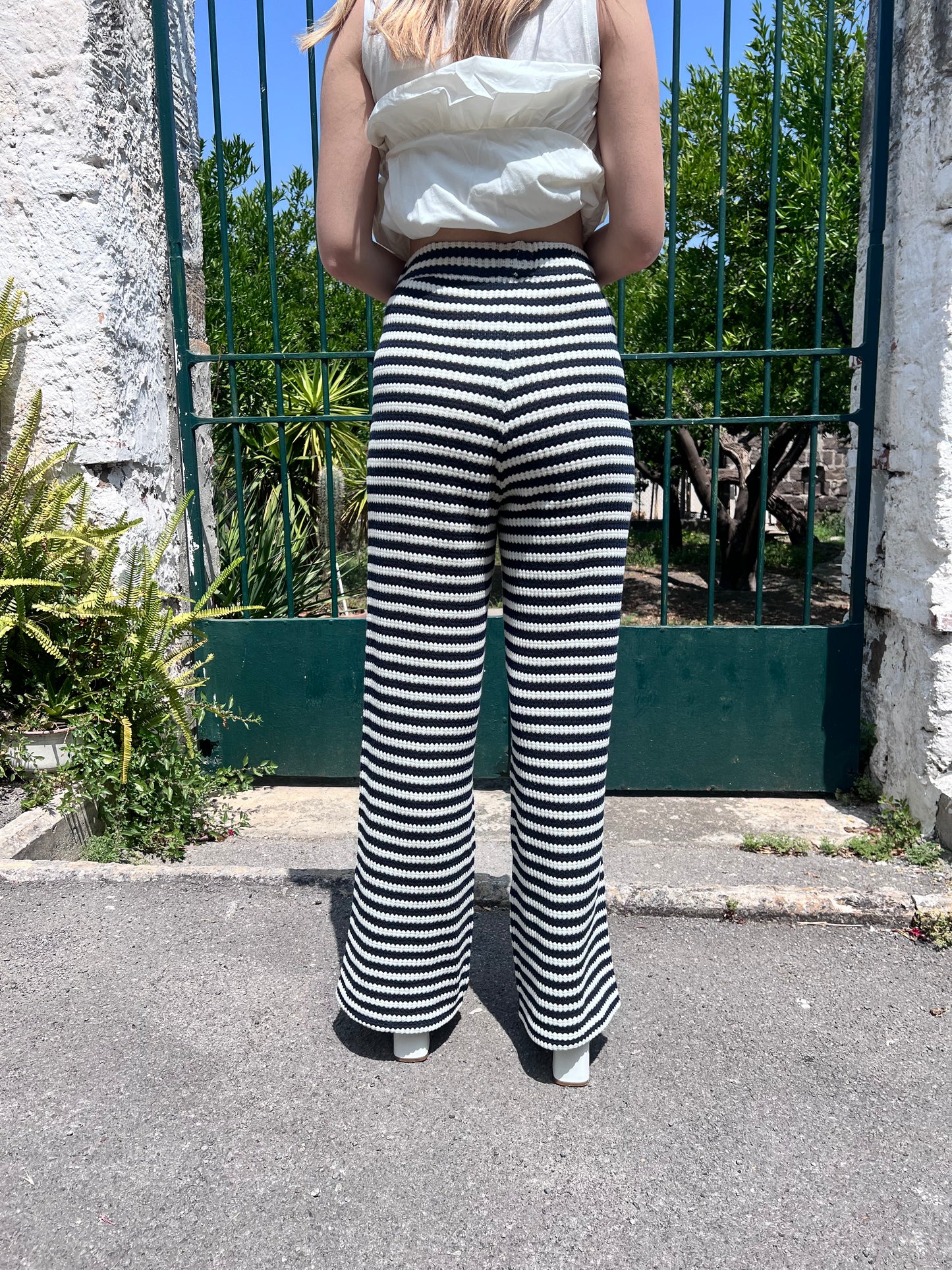 Pantalone Palazzo| Maglia Traforata | LORIANNA