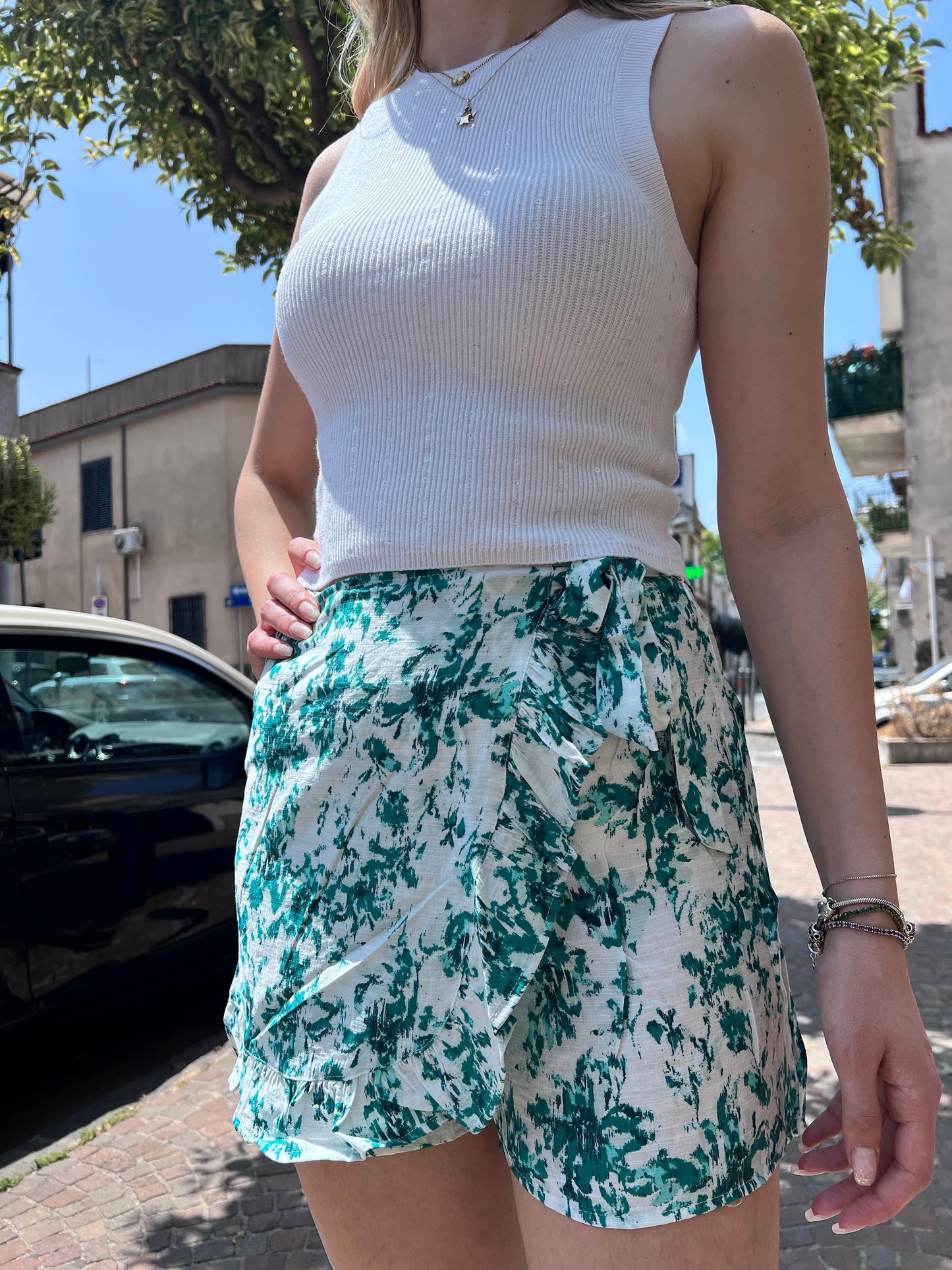Gonna-Shorts | Green| Davina