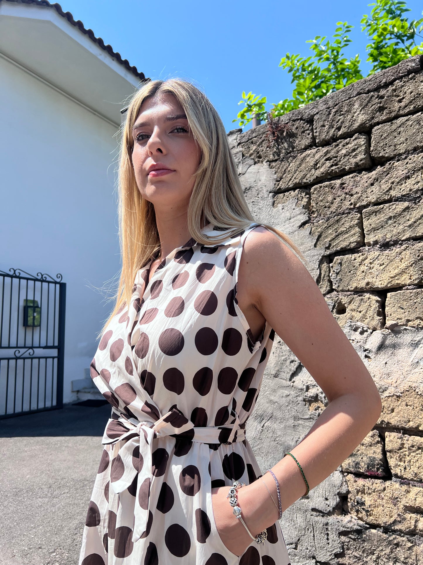 Abito Cotone| Pois| Moro| Blu