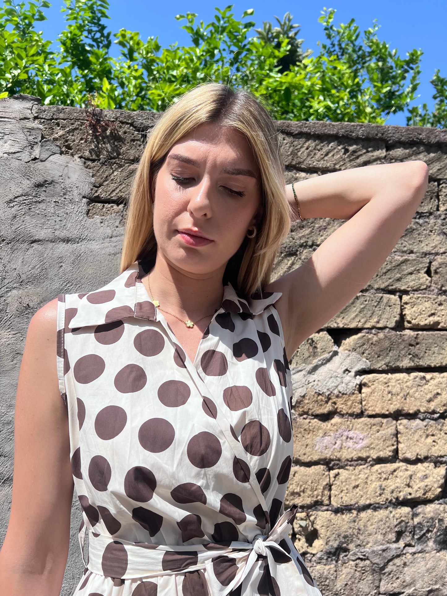 Abito Cotone| Pois| Moro| Blu