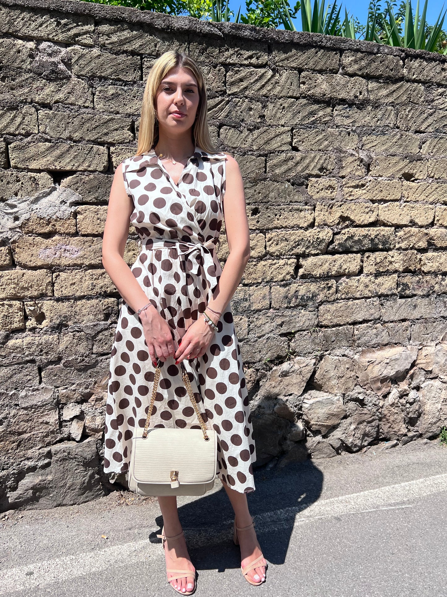 Abito Cotone| Pois| Moro| Blu