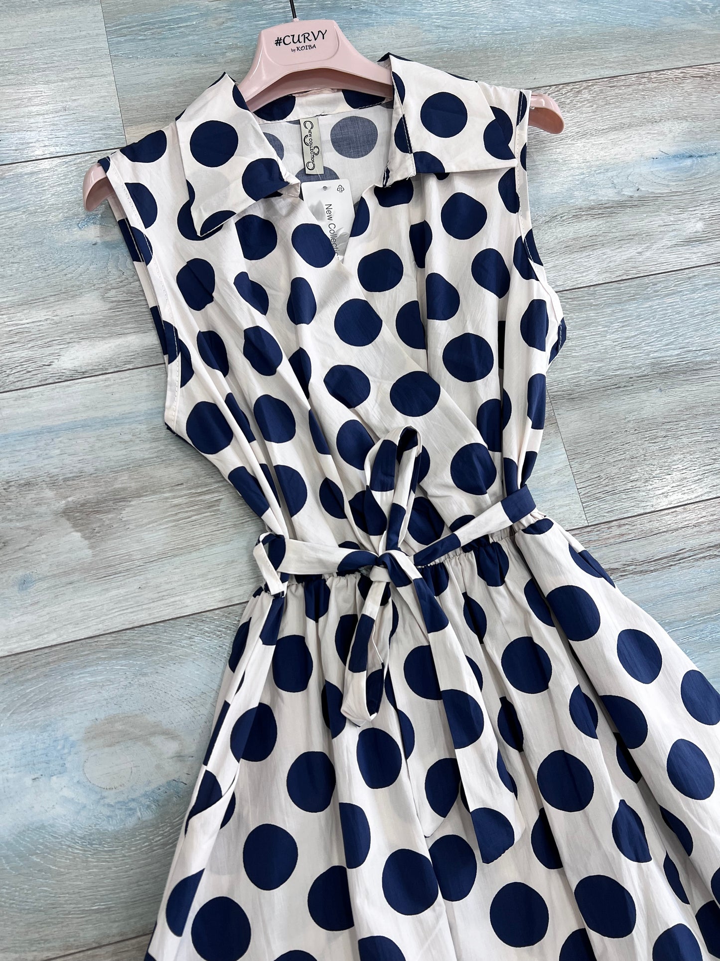 Abito Cotone| Pois| Moro| Blu