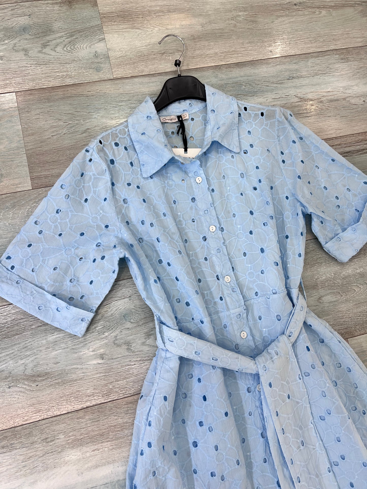 Abito Lungo| Pizzo | Bianco| Celeste| P197
