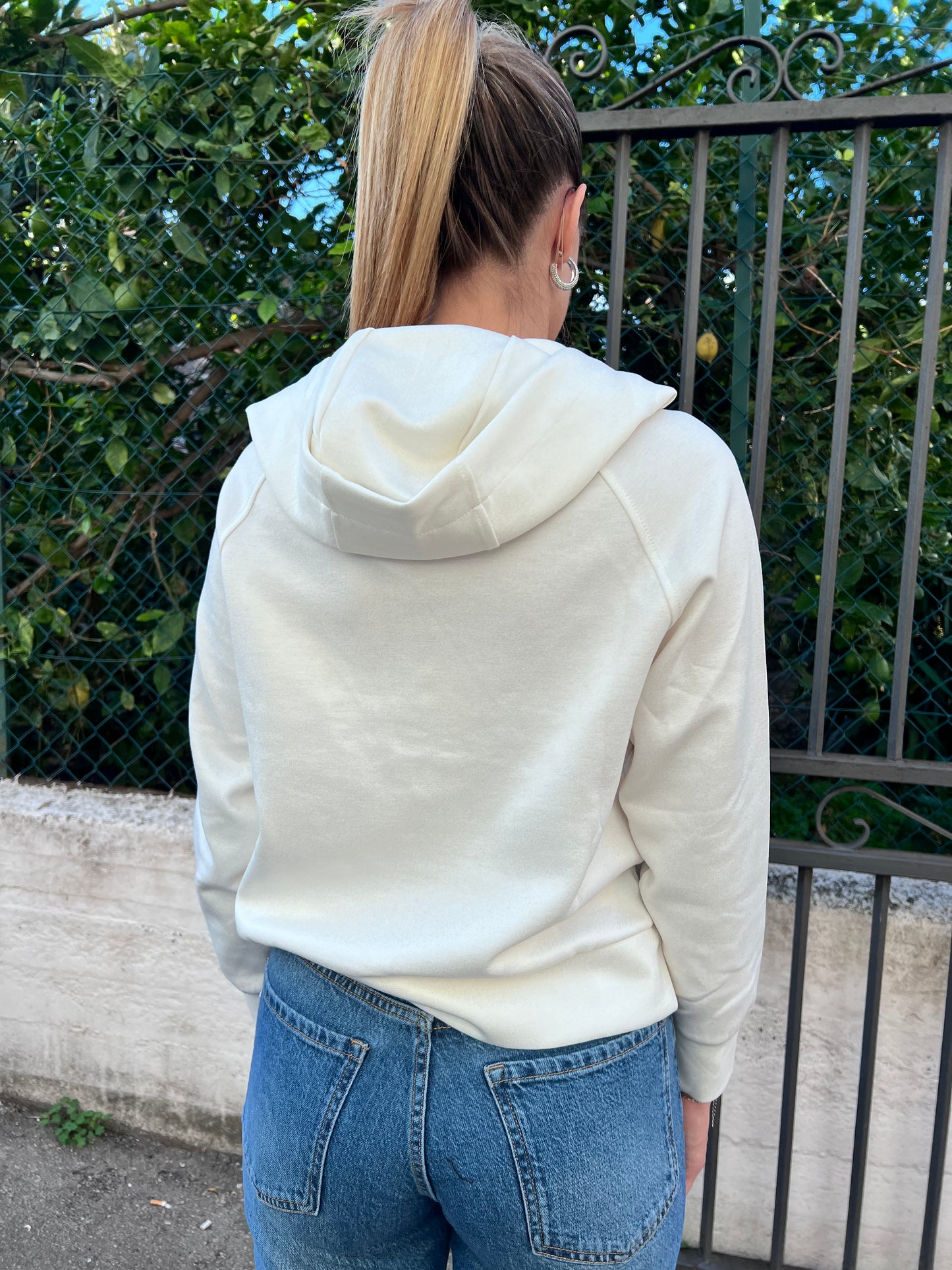Felpa Diane donna con cappuccio metallizzata - vista posteriore