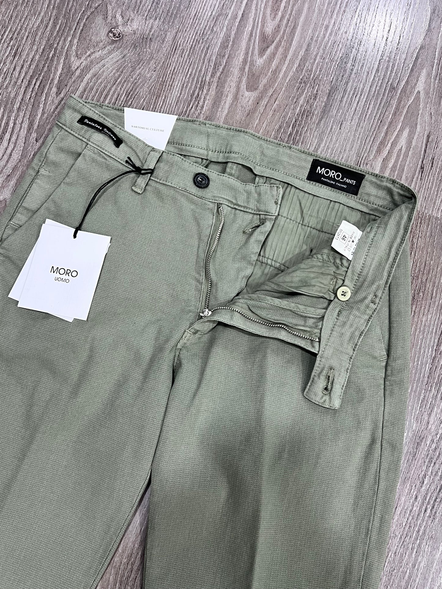 Pantalone uomo 73 - invernale cotone elasticizzato - dettaglio tessuto e vestibilità