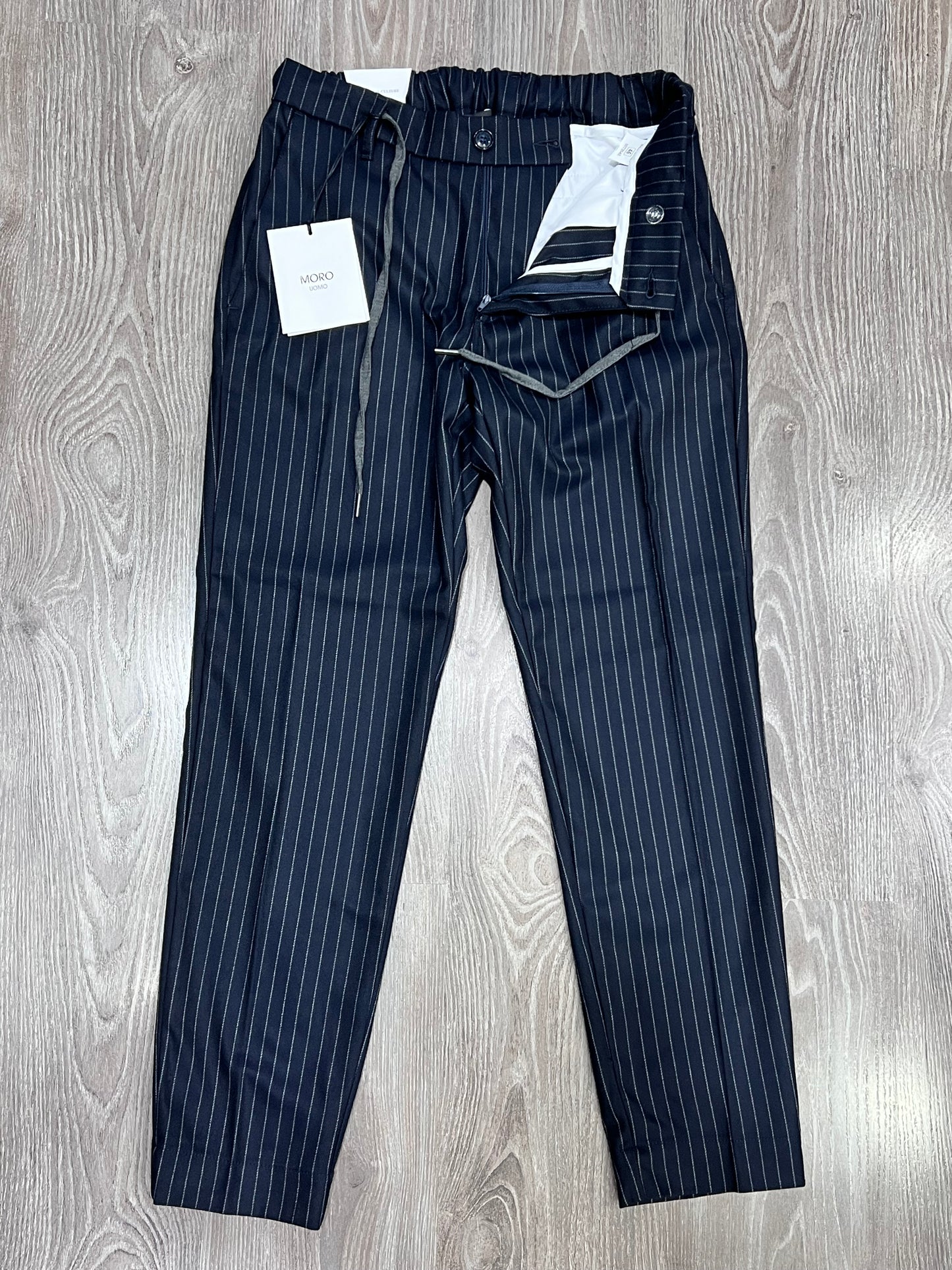 Pantalone uomo mono lana gessato - vista completa del modello