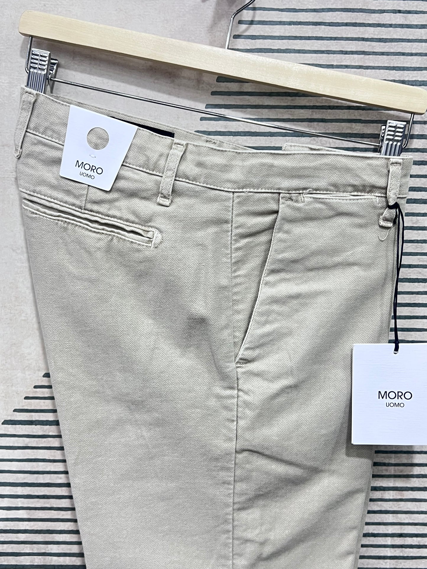 Pantalone Uomo Invernale Fustagna Spigata Beige Grigio Made in Italy