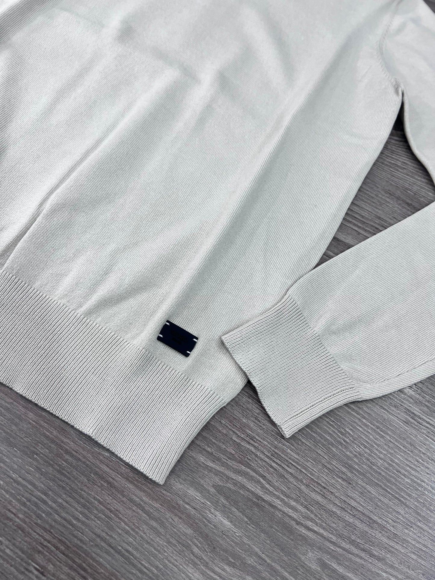 Polo Derby uomo beige - dettaglio fascia elastica polsi