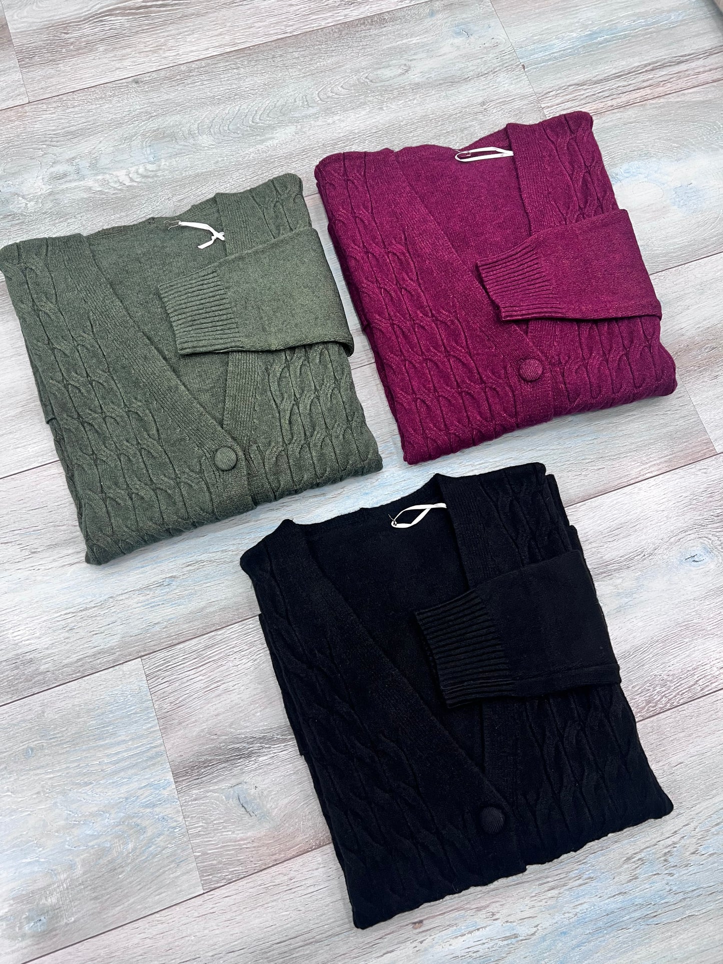 Cardigan trecce donna disponibile in 7 colori - autunno inverno