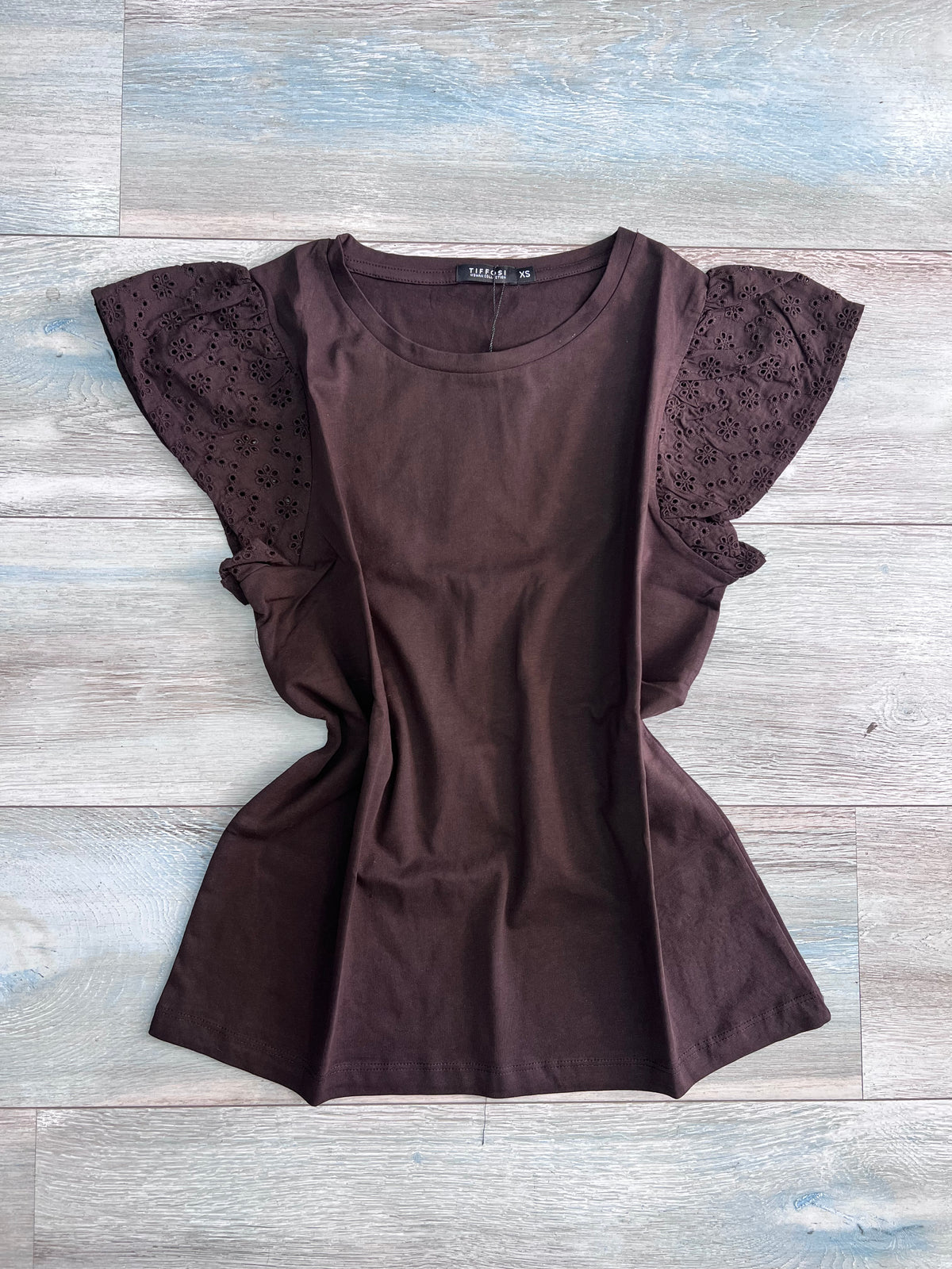 T-Shirt Donna Graciosa con Volant | Ultima Cioccolato Tg. XS