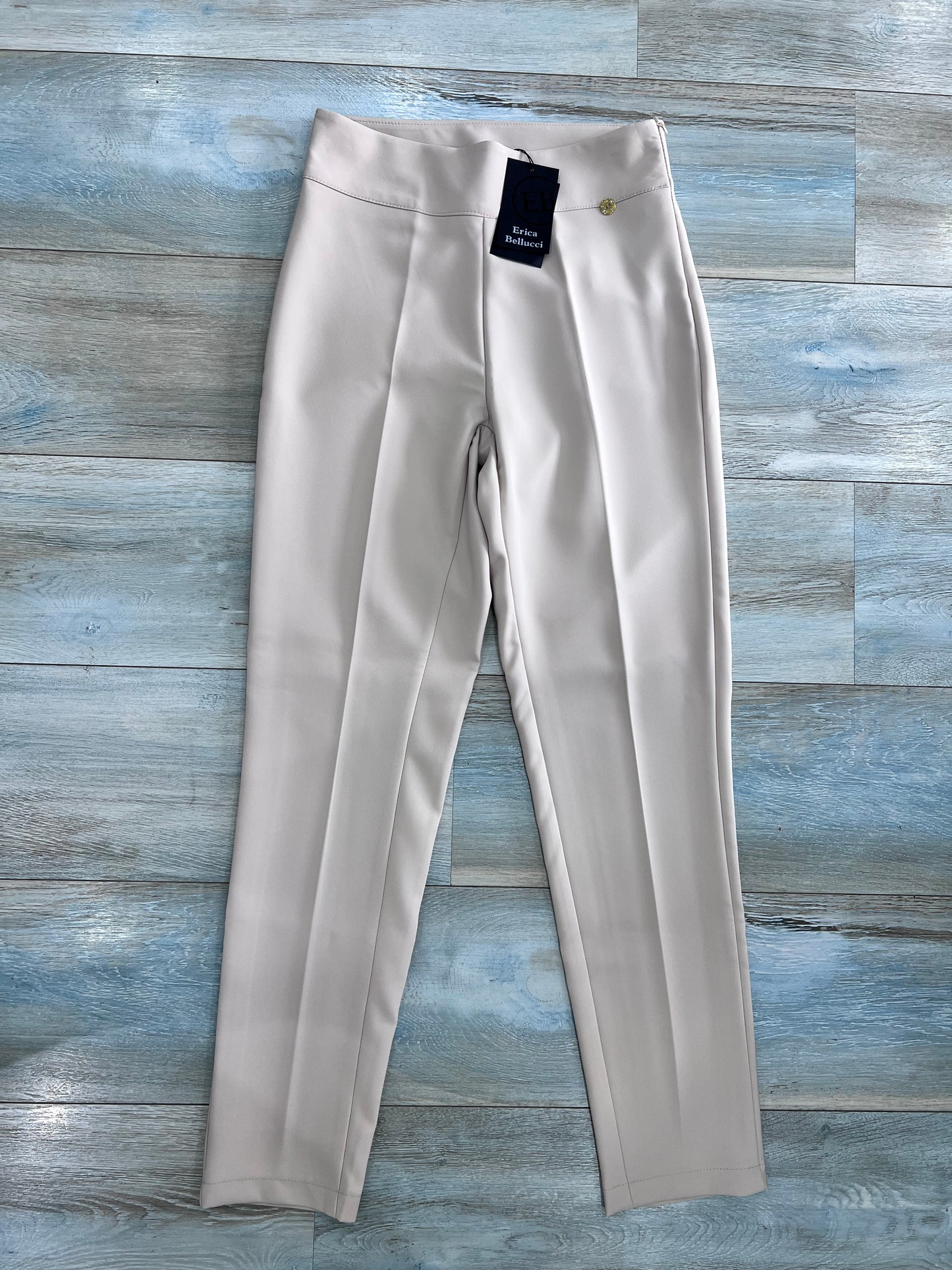 Pantalone bustino vita alta donna colore burro slim fit Made in Italy – Frarò