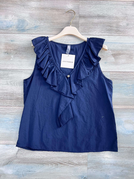 Blusa donna cotone leggero voilà colore bluett - taglia unica fino alla 46 - Frarò