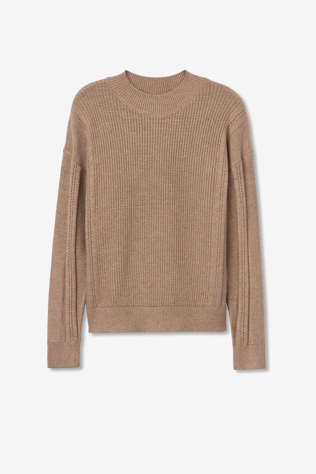 Maglione donna mezzo collo maniche lunghe - dettaglio qualità tessuto