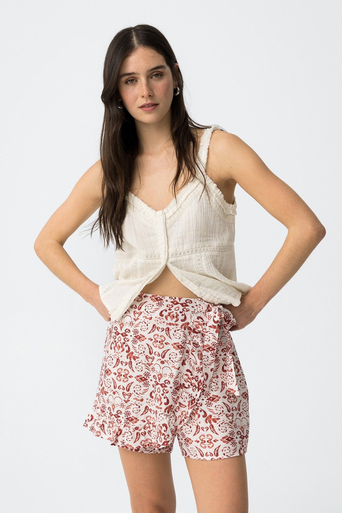 Gonna a Shorts| Red | Davina | ( Ultima Tg. M)