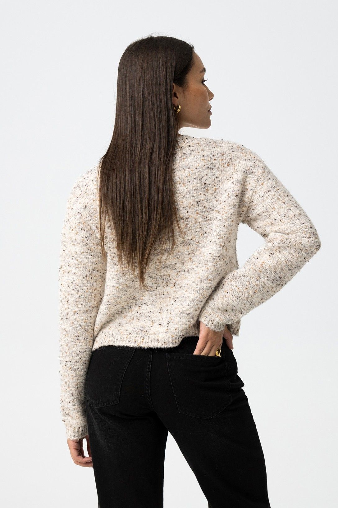 Cardigan donna Diadem Tiffosi - vista posteriore outfit casual chic