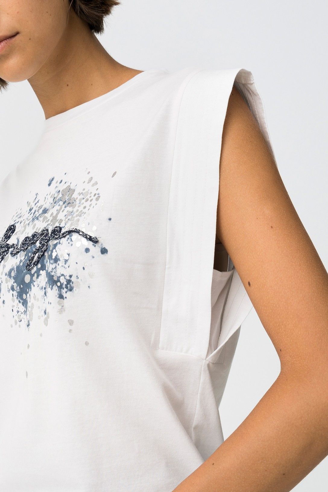 T-Shirt Indigo | Bianca | Blu