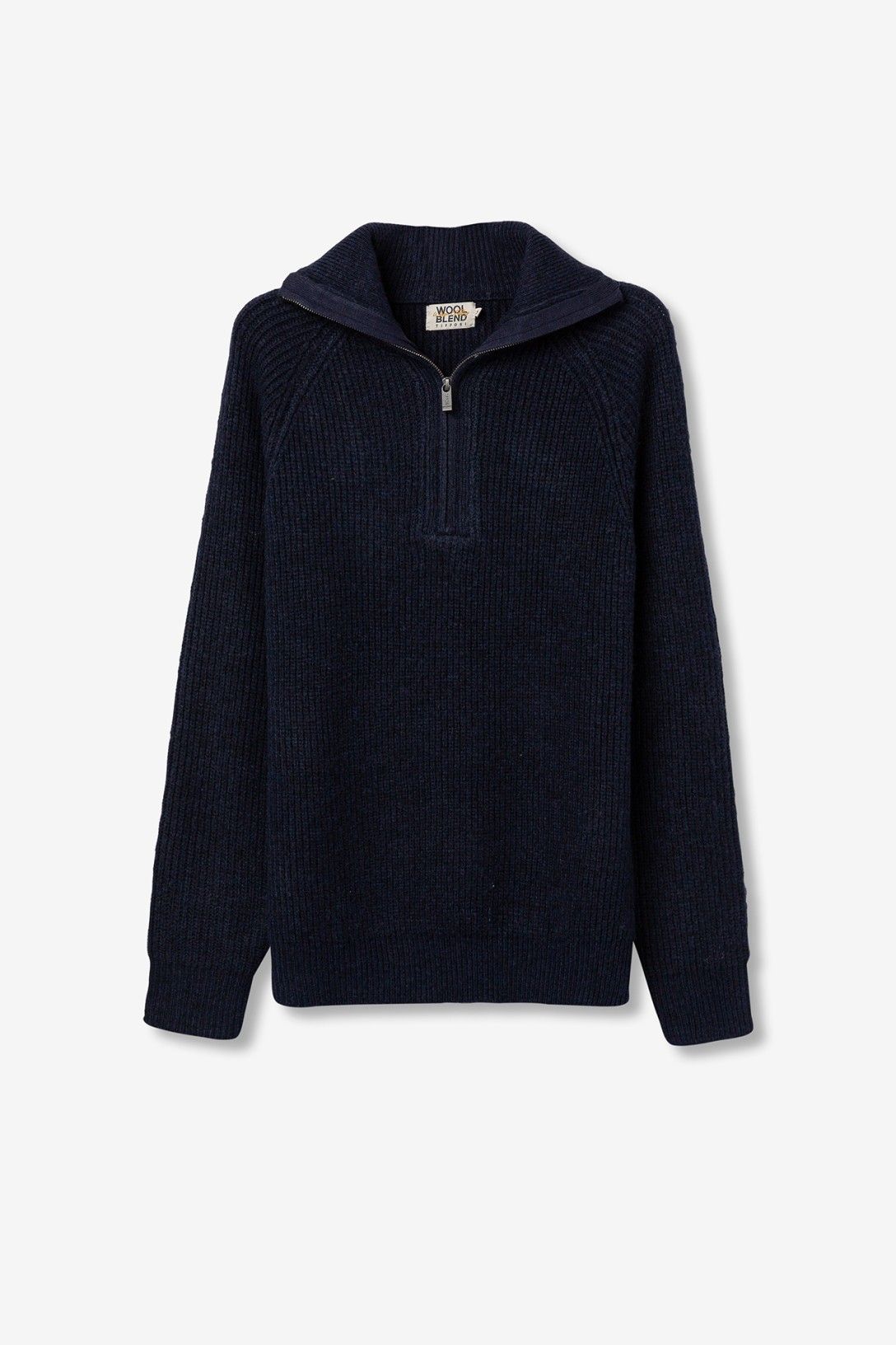 Maglione uomo con mezza zip Javier blu Tiffosi - variante colore blu