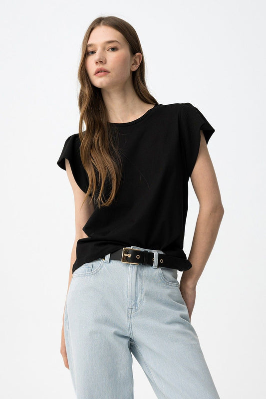 T-Shirt donna Kira Frarò colore Nero – vista frontale