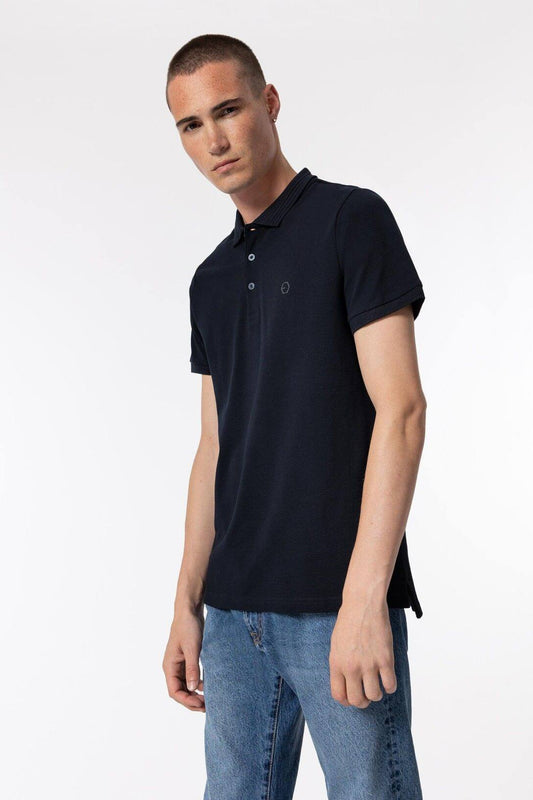 Polo Uomo Manning blu - maglia elegante cotone 100% manica corta