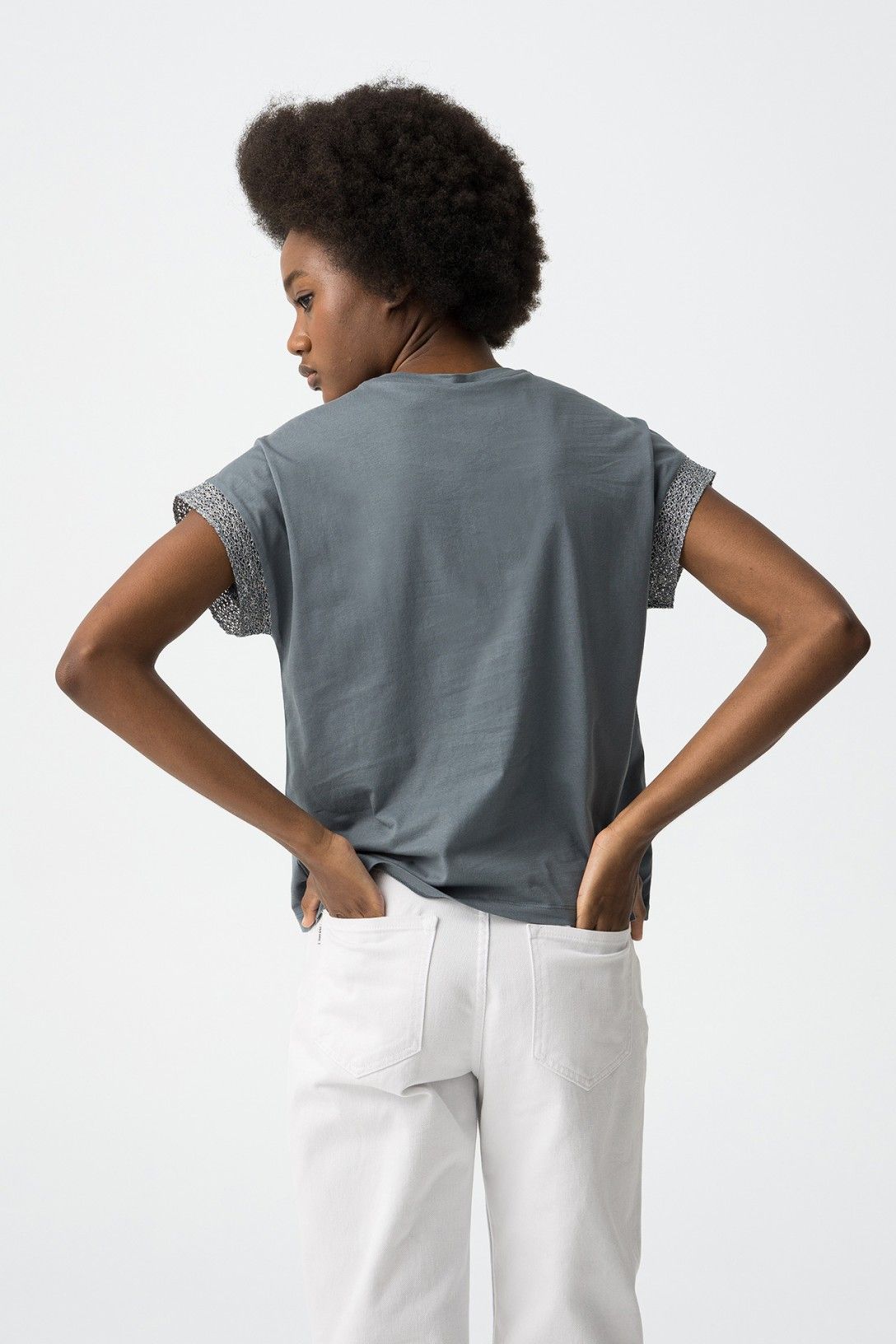 T-Shirt Nomada| Blu Mirage & Bianca
