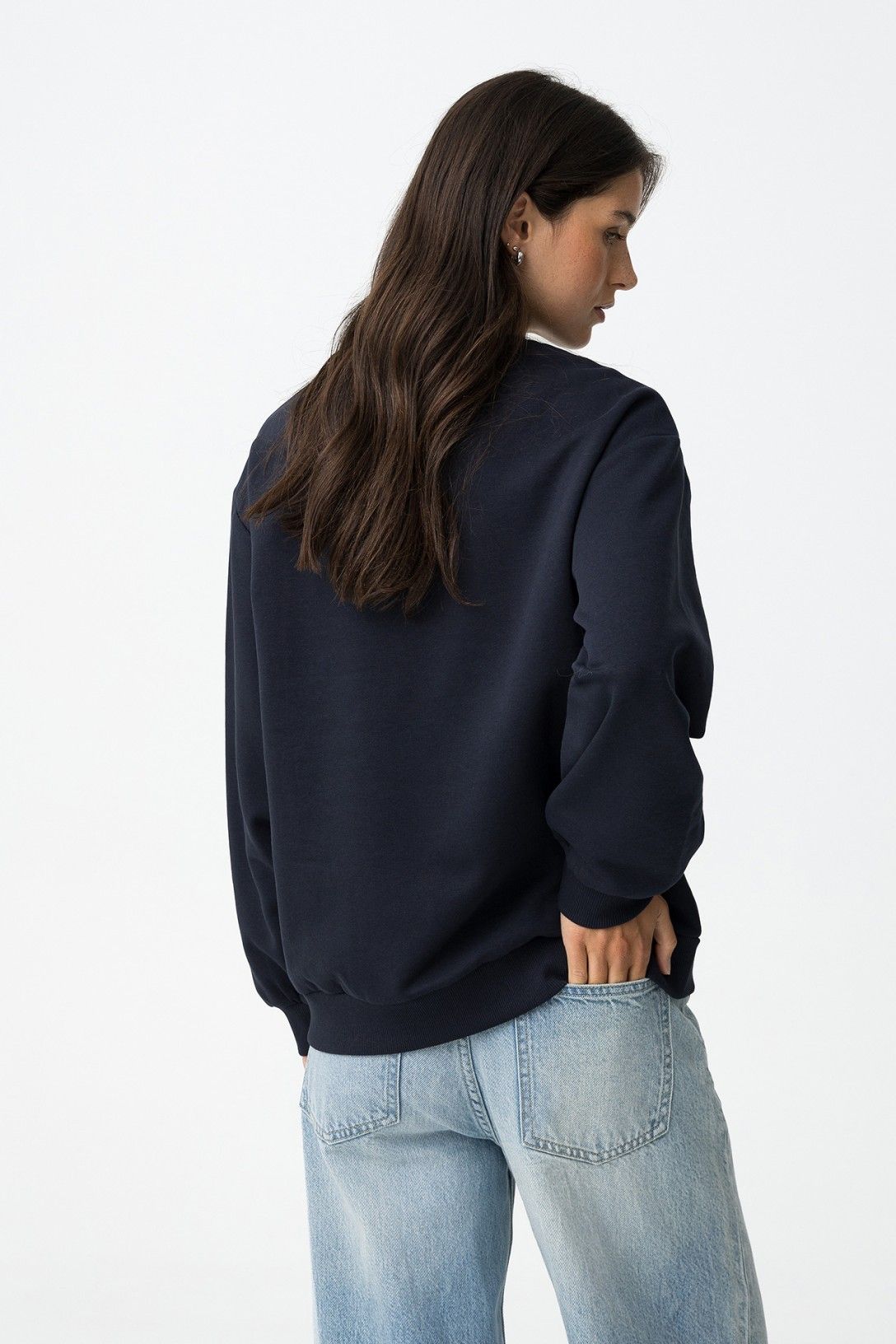 "Felpa Oceanic_2 blu oceano donna - vista posteriore - felpa regular fit - Tiffosi"