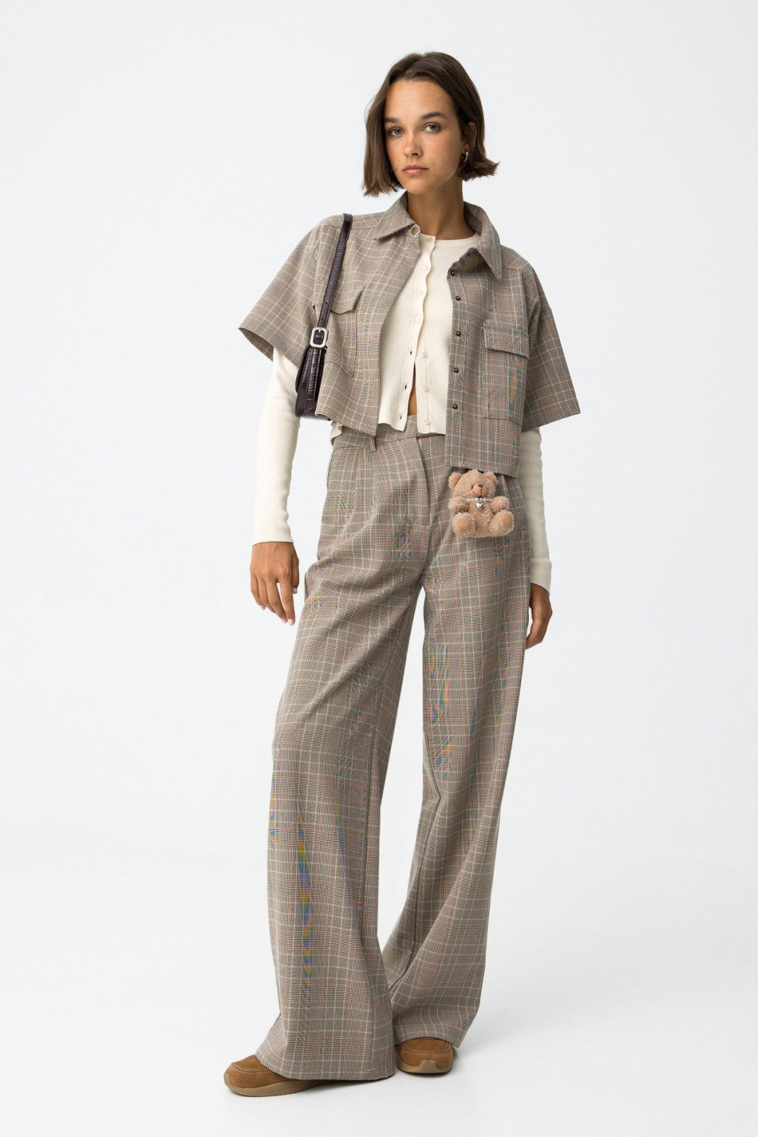 Pantalone Wide Leg Panny donna - vista laterale con pinces su misura