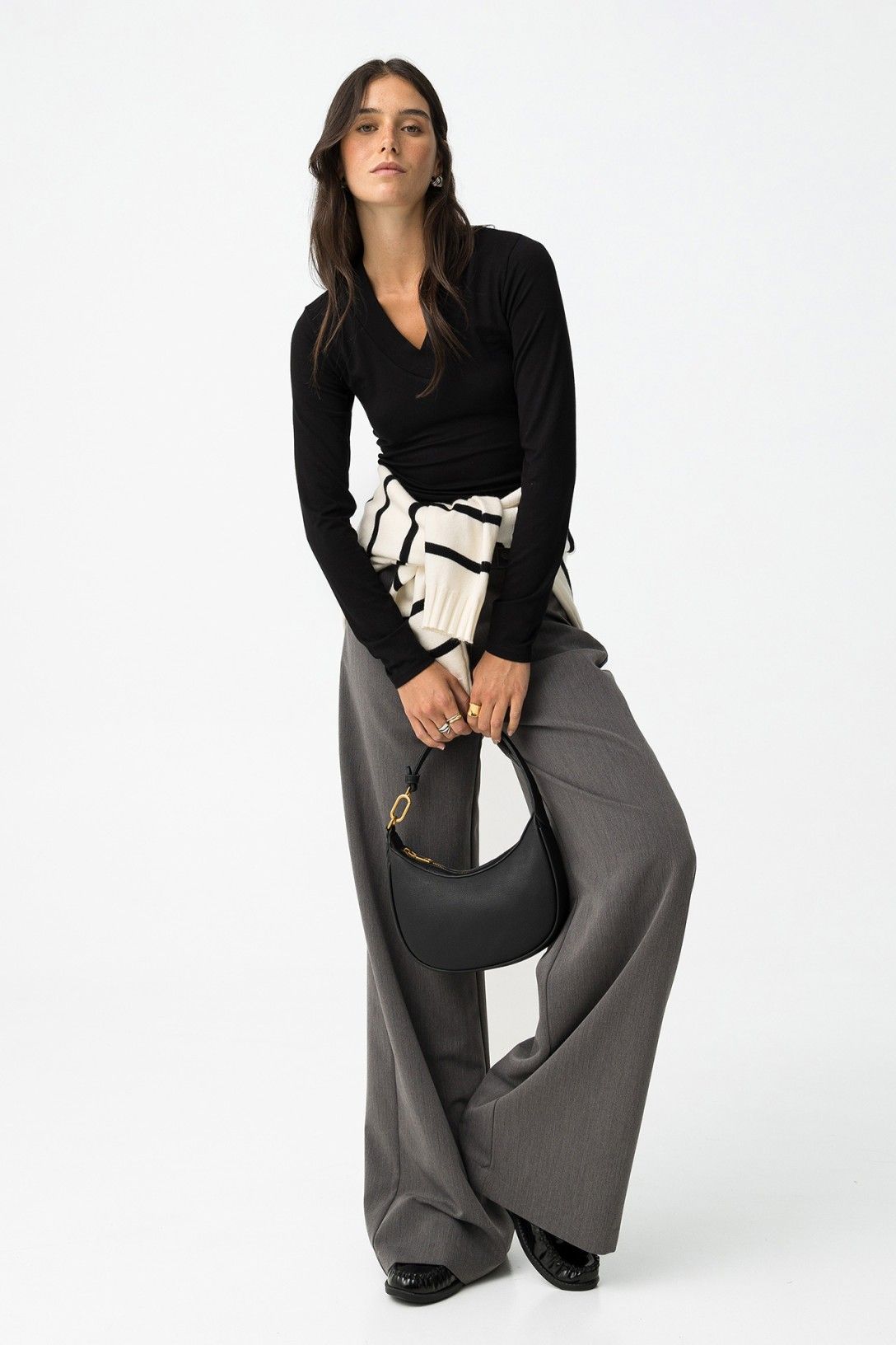 Pantalone Sammy_1 | Wide Leg | Grigio