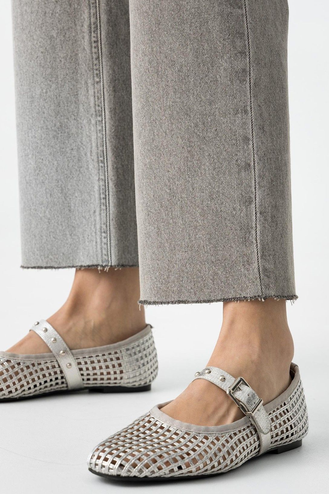 Jeans grigio Solange 7 lunghezza caviglia - dettaglio taglio