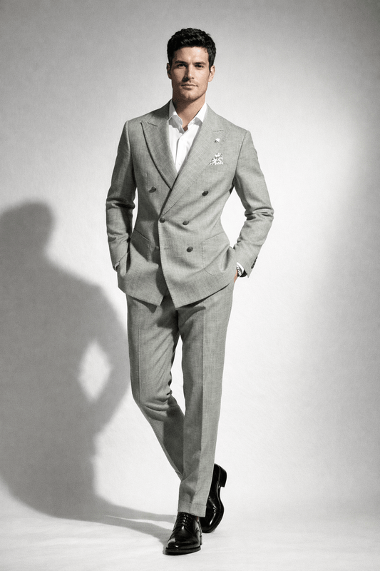 look uomo estate - completo abito elegante in verde salvia