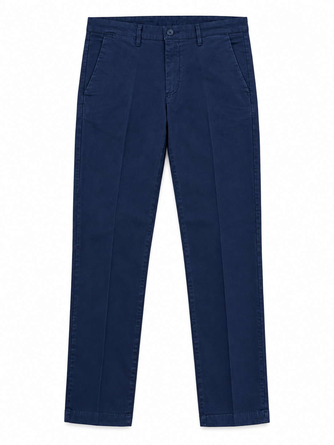 Pantalone uomo Moro 01S blu scuro, vista frontale del capo con tasche America.