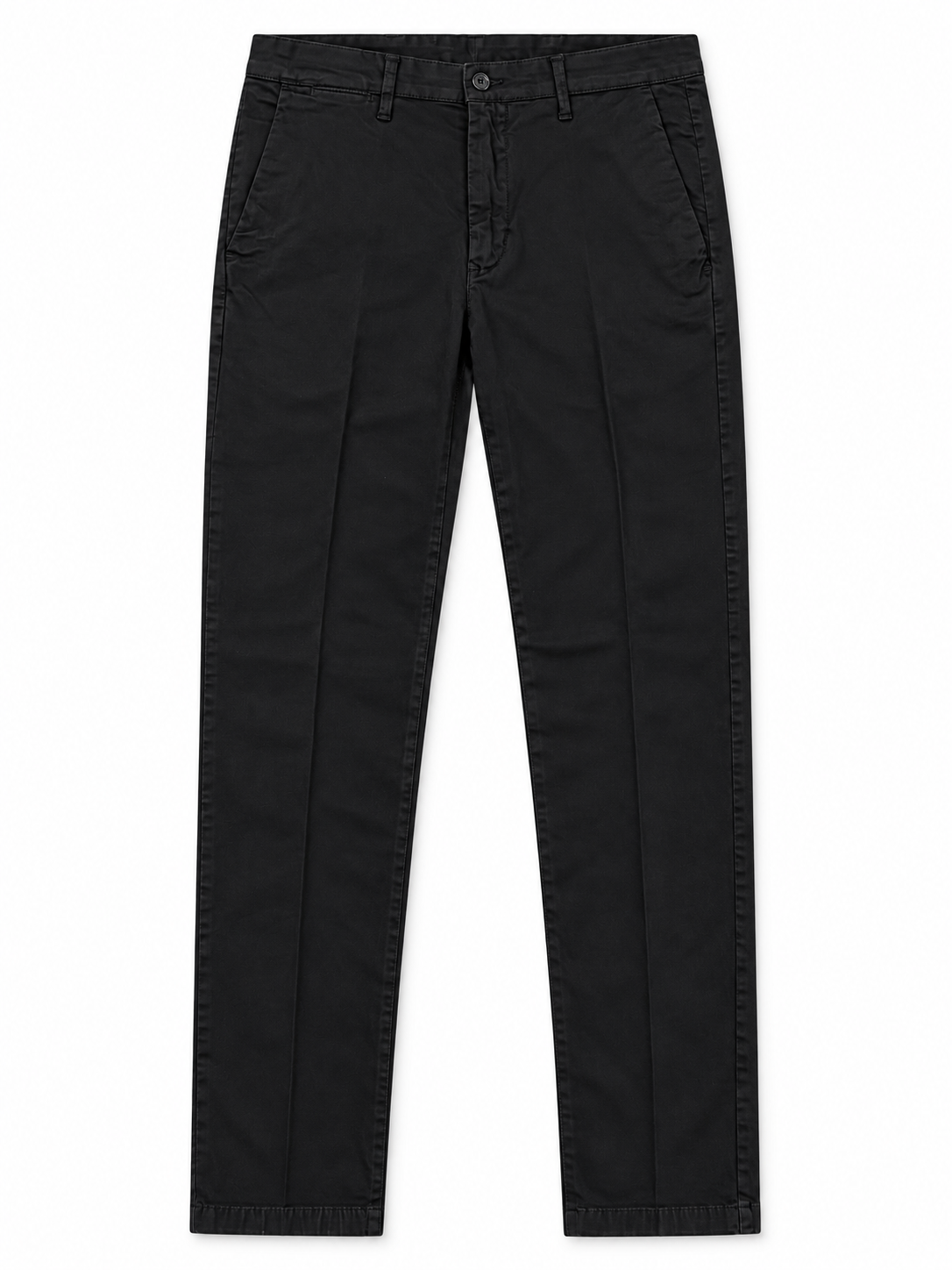 Pantalone uomo Moro 01S nero, vista frontale del capo con tasche America.