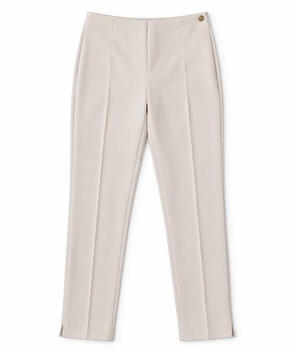 Pantalone alla caviglia del Tailleur donna Gadì 578 Burro vista frontale.