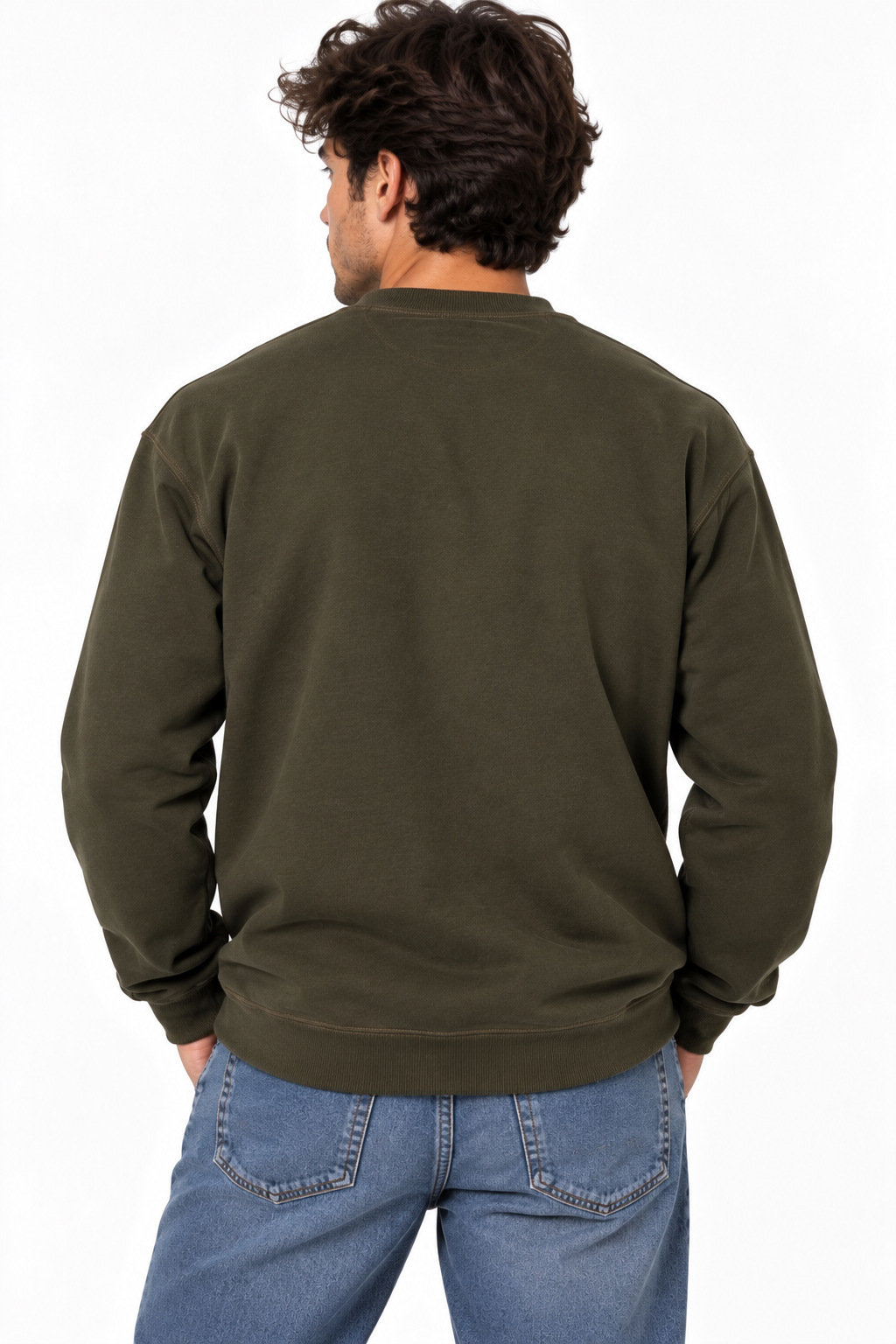Felpa uomo Ford Tiffosi verde militare, vista posteriore