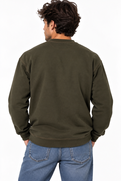 Felpa uomo Ford Tiffosi verde militare, vista posteriore