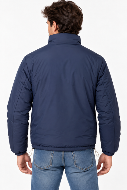 Giubbotto uomo reversibile Cayo Tiffosi blu, vista posteriore indossata