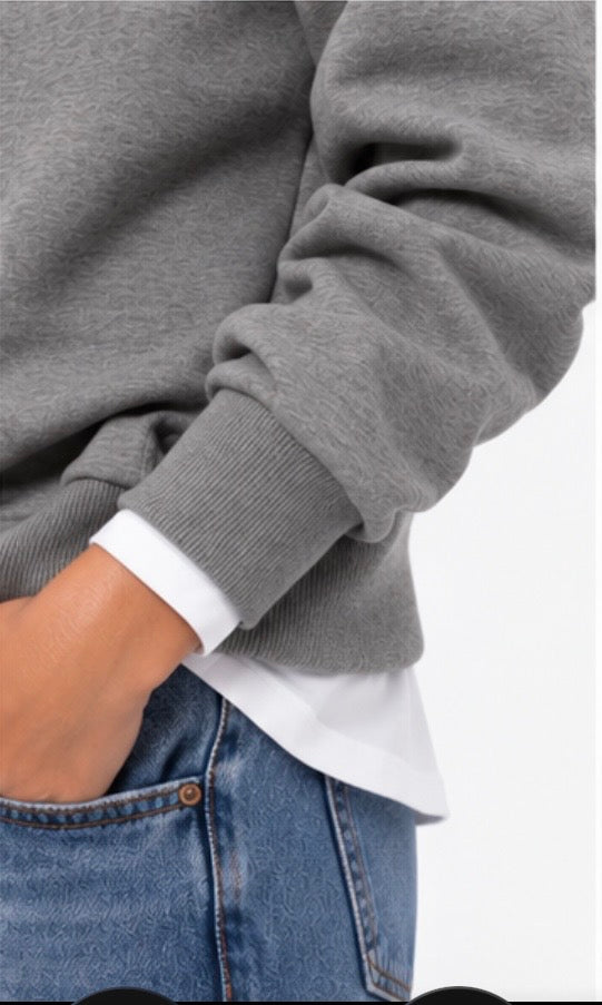 dettaglio polso con elastico felpa donna bitsy grigia