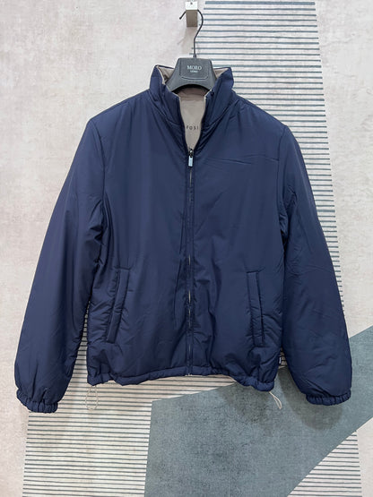 Giubbotto uomo reversibile Cayo Tiffosi blu, capo appeso vista frontale