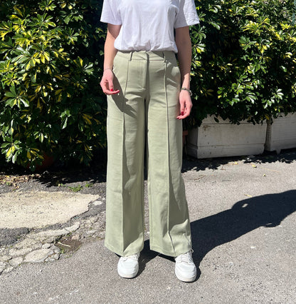 Pantalone Palazzo| Kate | Verde - Nero- Blu