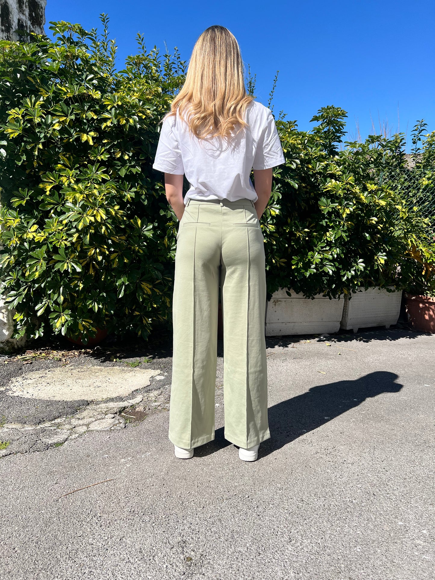 Pantalone Palazzo| Kate | Verde - Nero- Blu