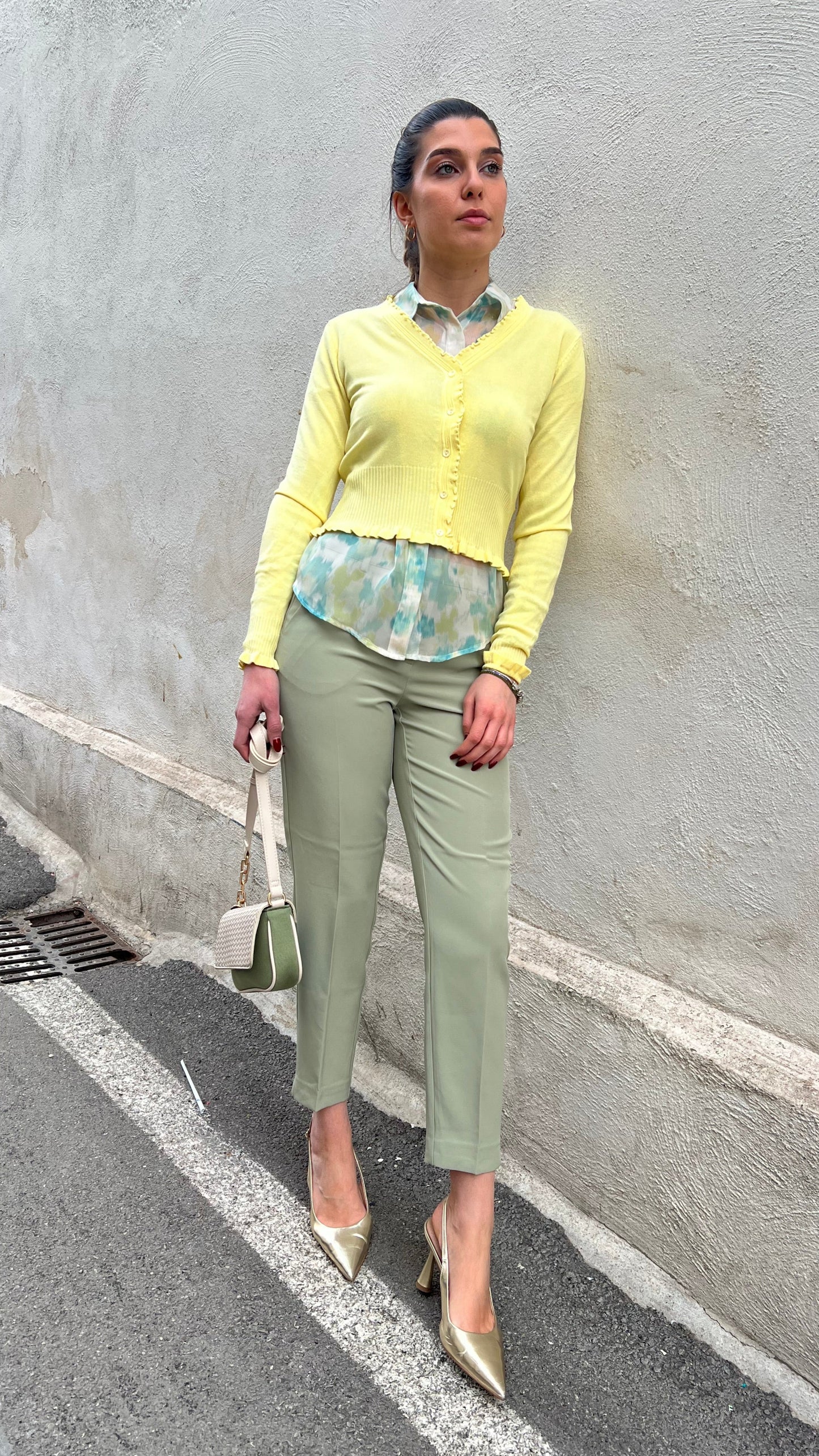 Pantalone Lexi | Verde & Nero
