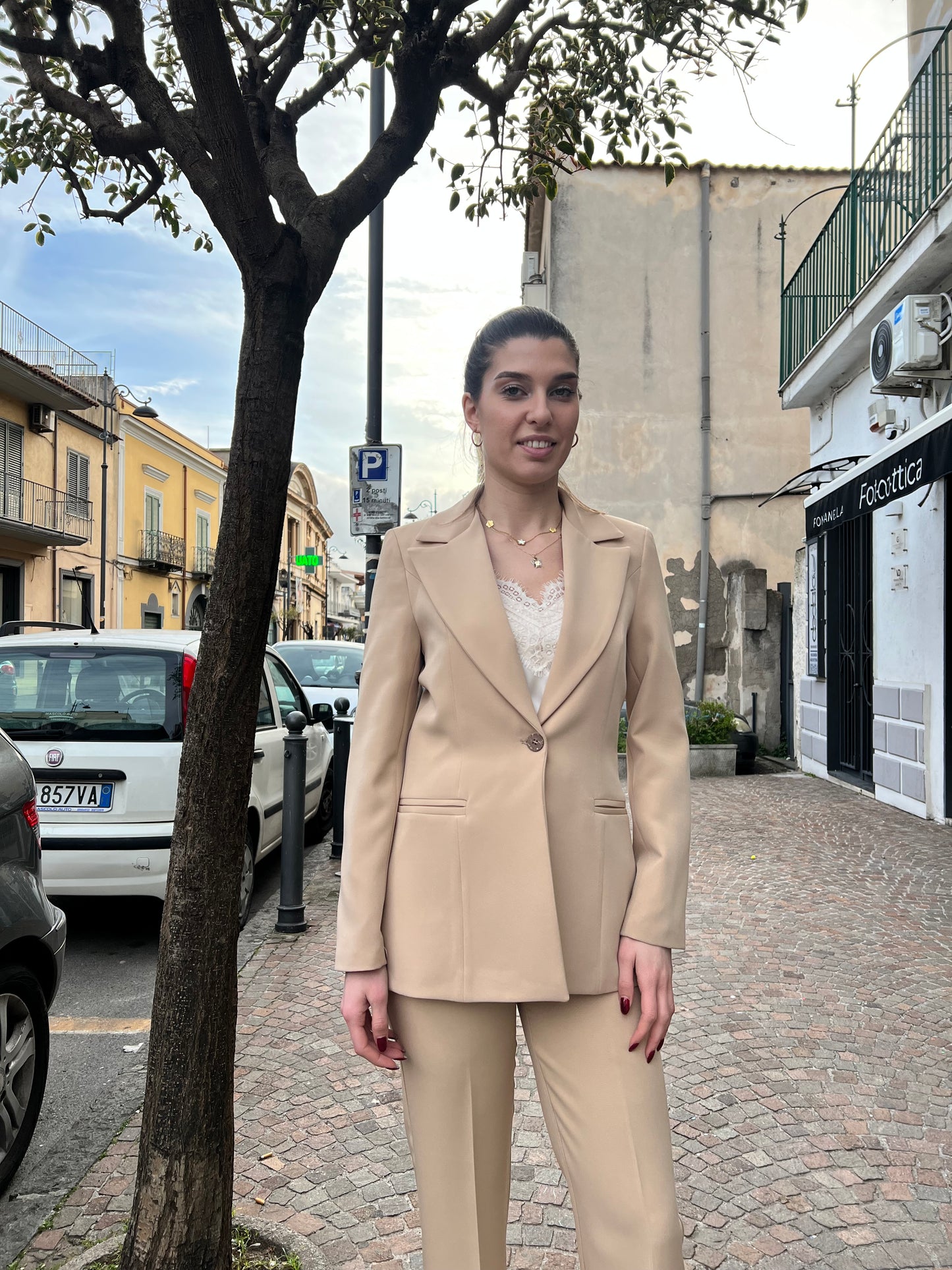 Tailleur Mokos Beige Mono