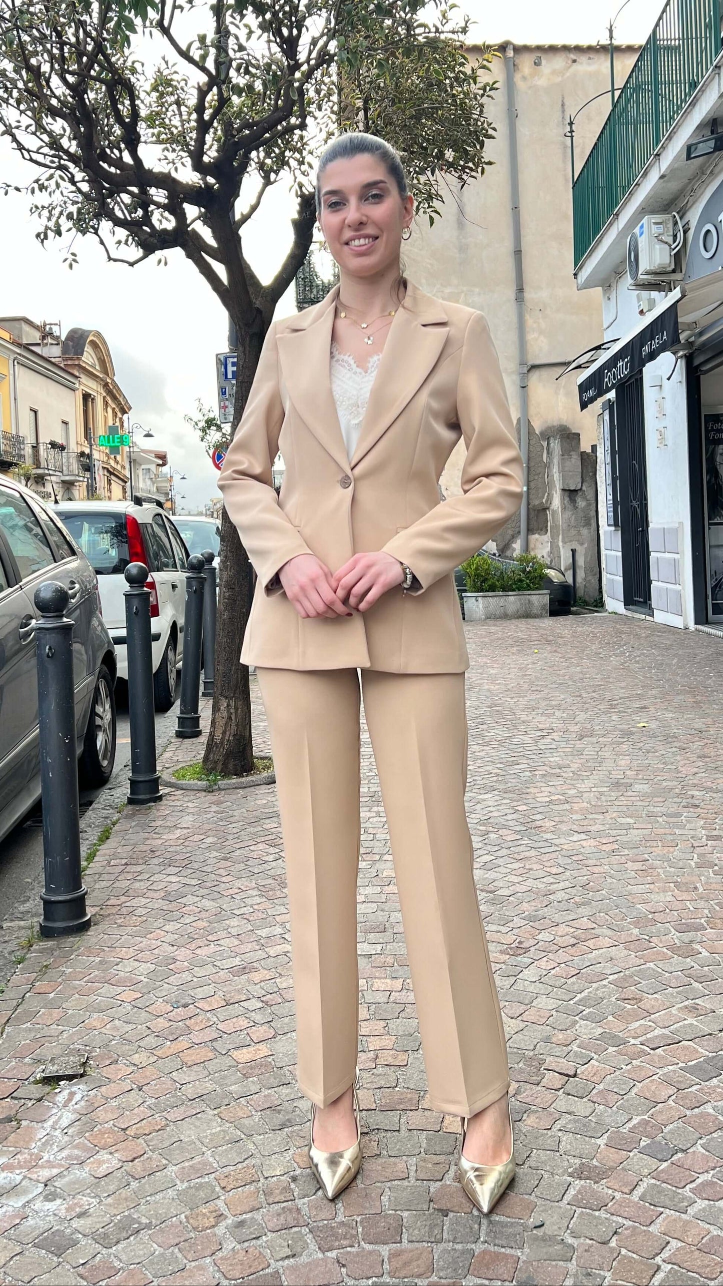 Tailleur Mokos Beige Mono