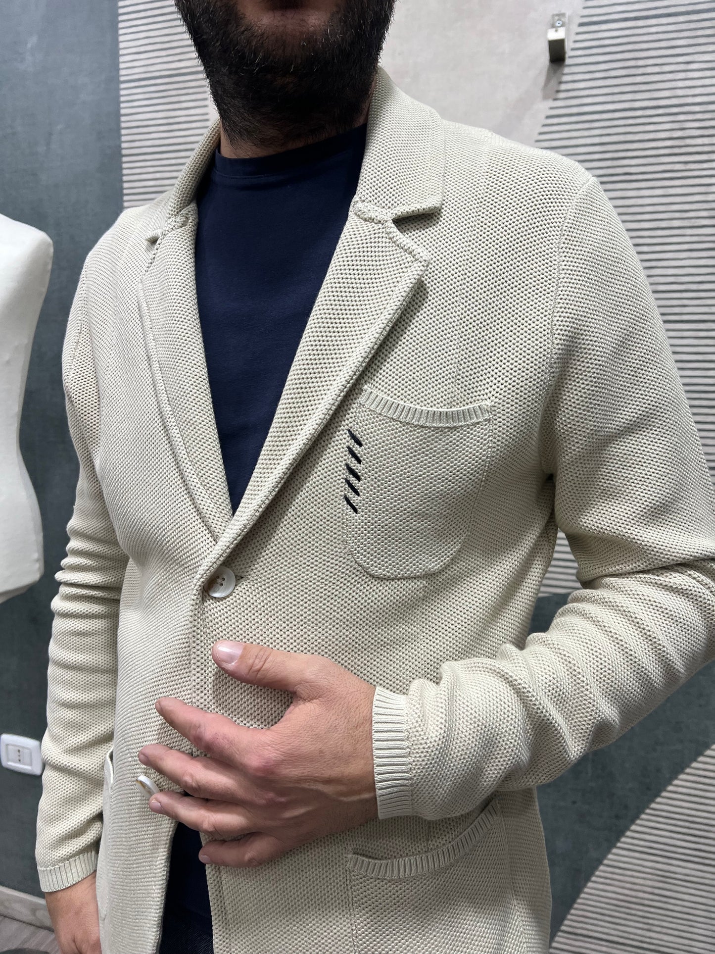 Giacca in Filo Pernice + Colore