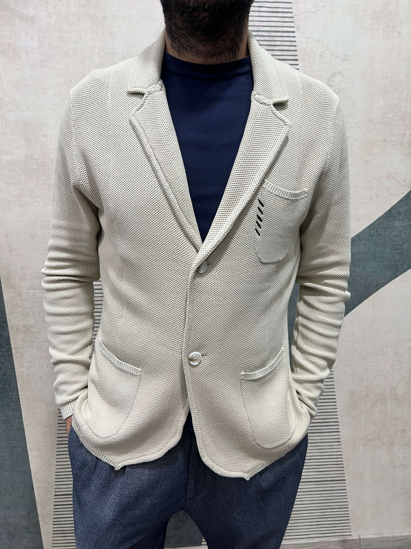 Giacca in Filo Pernice + Colore