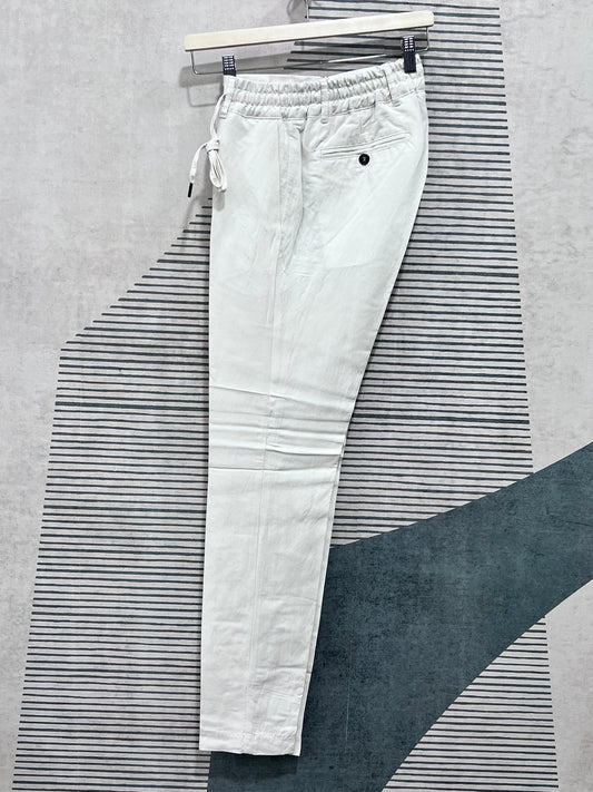 Pantalone Lino & Tencel| Panna & Blu