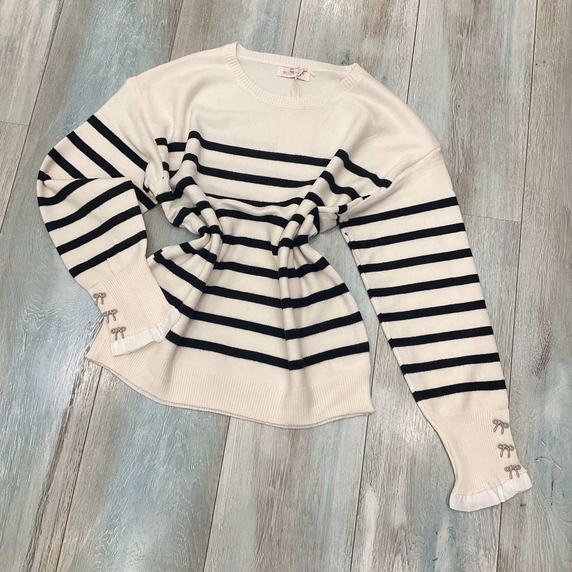 Maglione donna a righe Bluoltre girocollo viscosa taglia unica
