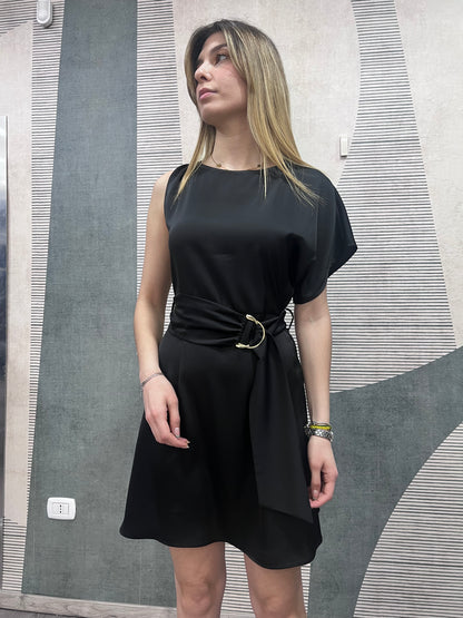 Abito| Mono Spalla| Corallo & Nero